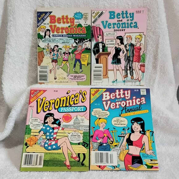 Group of 4 Assorted Betty & Veronica Double Digest Magazines by Archie Comics!! - Picture 1 of 2